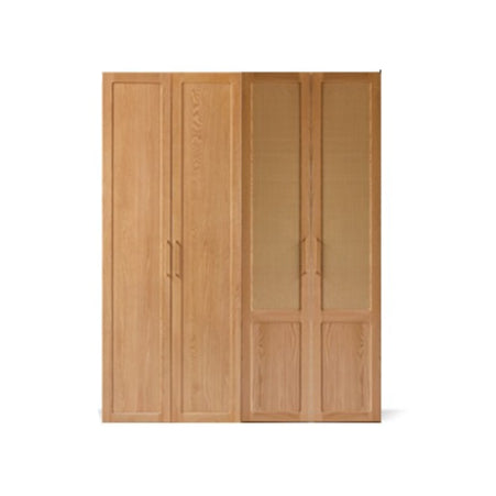 63.0×23.2×78.7 inch / 160×59×200 cm / natural wood color / door rattan door wardrobe