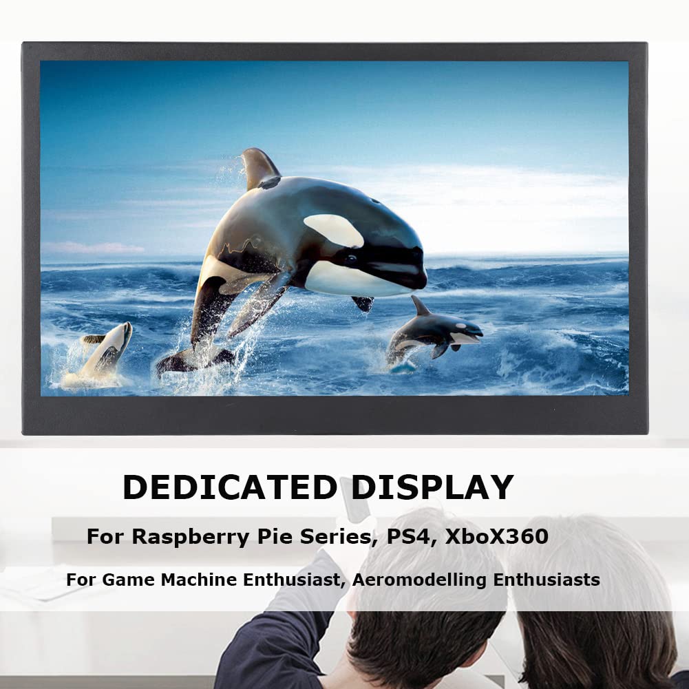 13.3 Inch Portable Monitor Full HD 1920x1080 HDR Gaming Display with Wide Viewing Angle & Built-in Speakers - Perfect for Laptop Extensions, Gaming, and Office Work