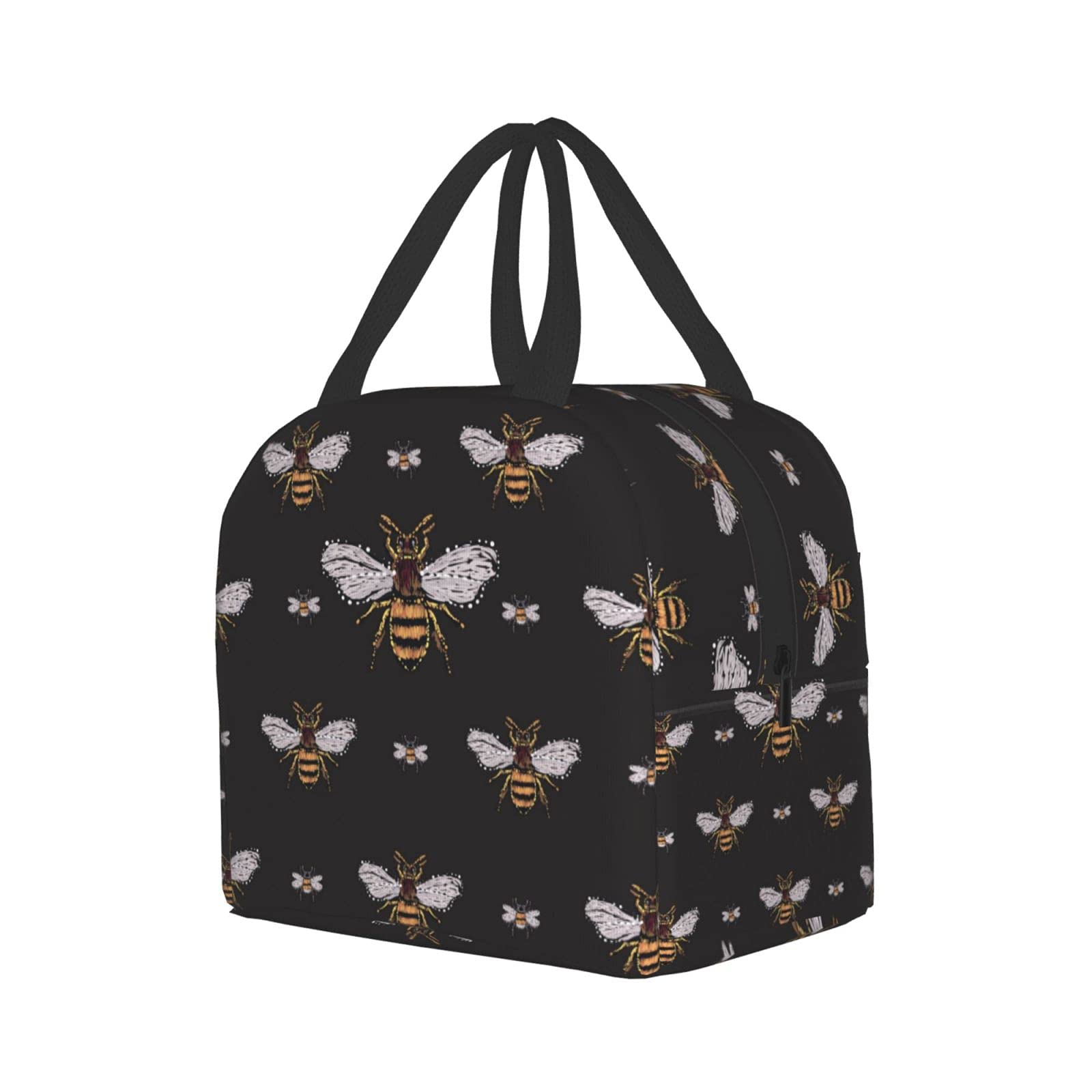 Insulated Honey Bee Lunch Box for Kids - Reusable Lunch Bag for Boys & Girls, Perfect for School, Camping, Hiking, Picnics, Beach & Travel - Keep Food Fresh for School Lunches & Outdoor Adventures
