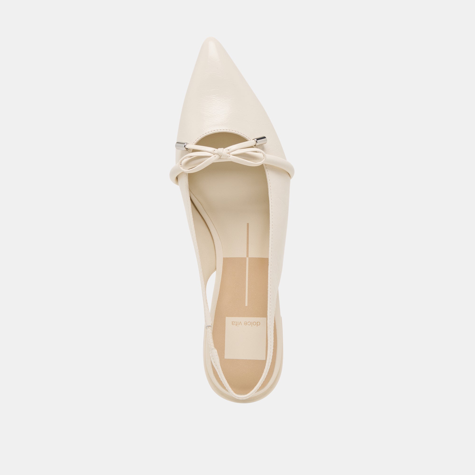 PAYGE Women's Flats Shoes - Off White Crinkle Patent Leather Slip-On Loafers for Work, Office & Casual Wear