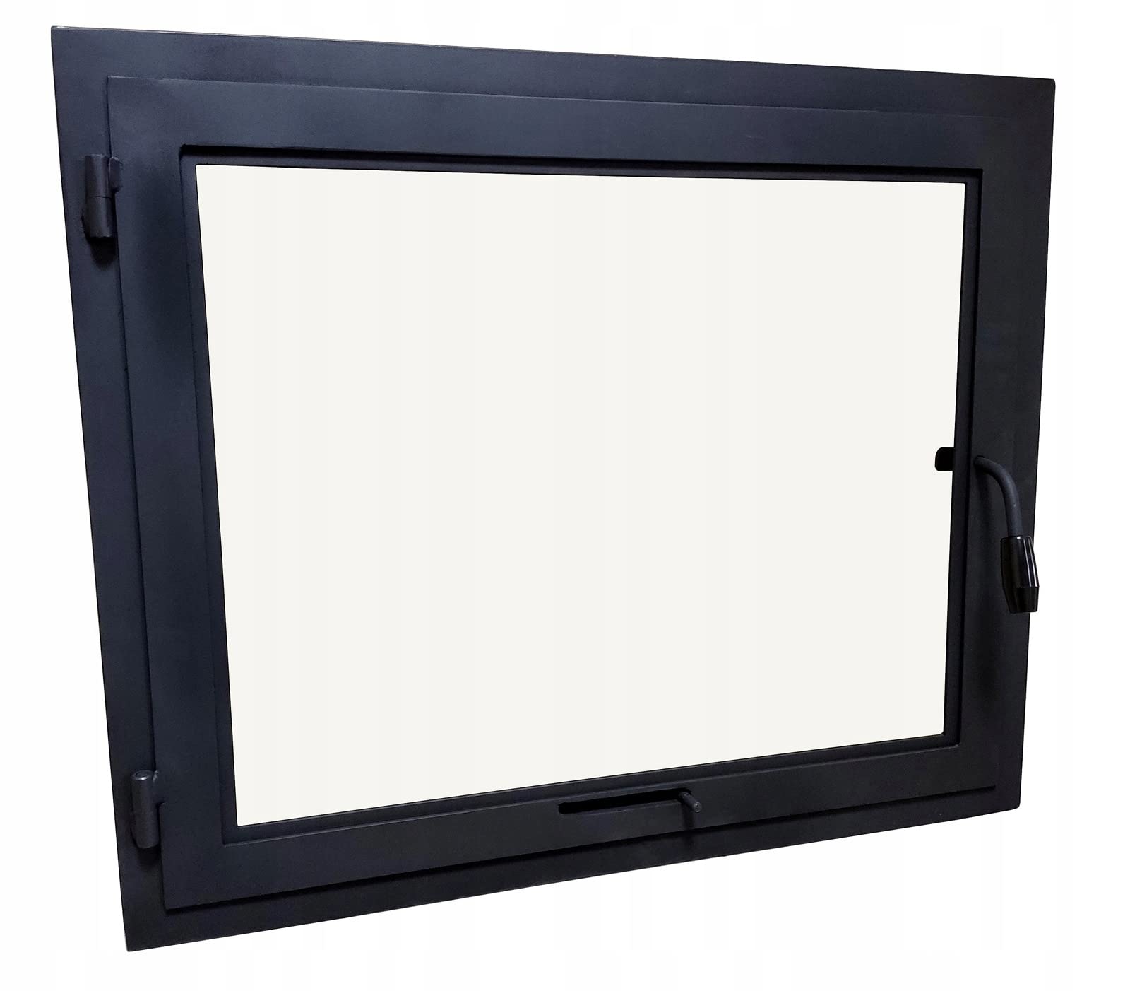 65x45cm Cast Iron Pizza Oven Door with Tempered Glass - Right Opening, Left Handle (ZK3) - Perfect for Outdoor Wood-Fired Ovens, Brick Pizza Ovens & Fireplace Inserts