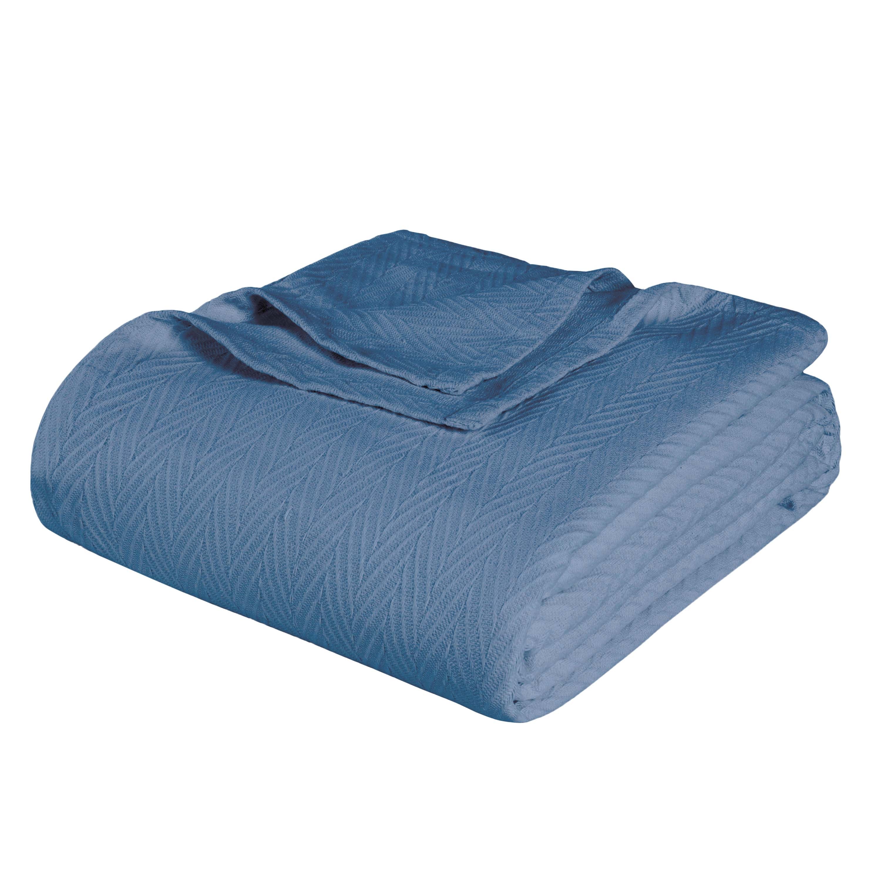 Soft All-Season Chevron Cotton Bed Blanket & Sofa Throw - Cozy Home Decor for Living Room, Bedroom, and Travel