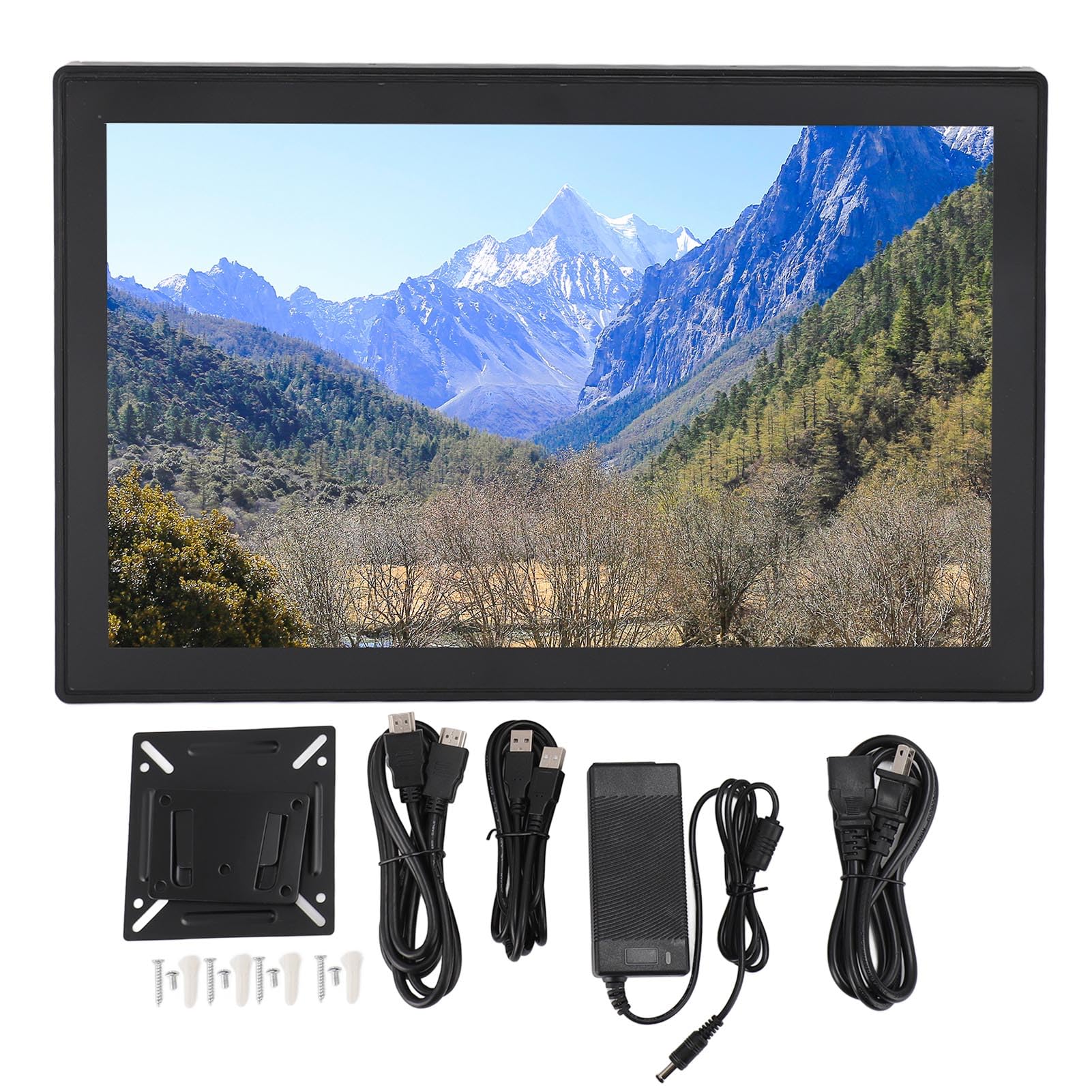 15.6 Inch Vikye Waterproof IP65 Capacitive Touchscreen LCD Monitor - Portable Outdoor Display for Laptop PC (EU Compliant) - Perfect for Industrial Kiosks, Digital Signage & Marine Applications