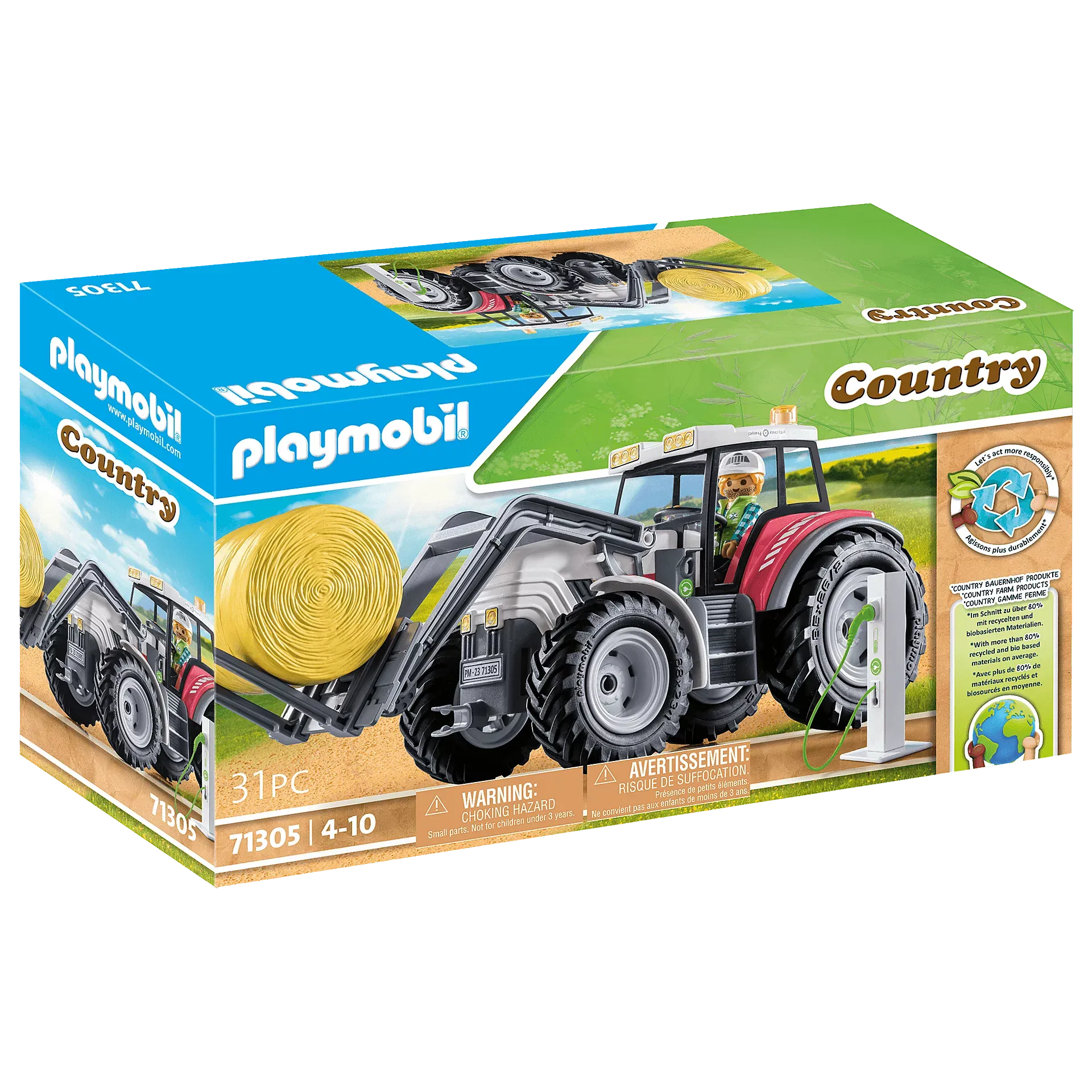 Best Electric Tractor Toy Set 71305 with Accessories - Fun Construction Play for Kids, DIY Building Blocks for Creative Playtime & STEM Learning