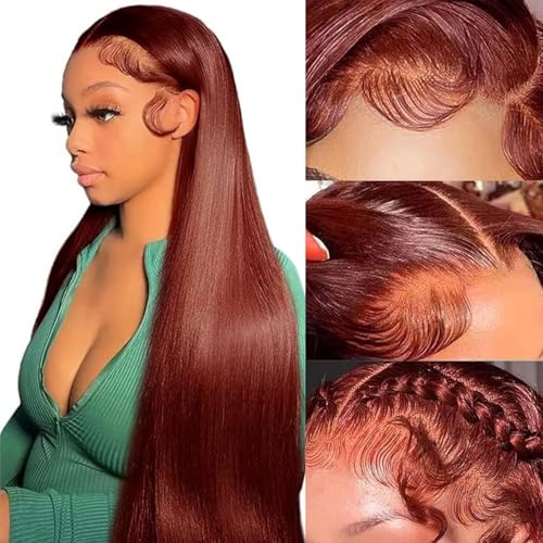 Reddish Brown Lace Front Wigs Human Hair