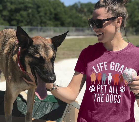 Funny Dog Mom T-Shirt for Women - Cute Dog Lover Shirt with Letter Print - Perfect Gift for Pet Owners - Wear to Dog Parks, Vet Visits & Pet Playdates