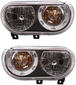 High-Performance Driver & Passenger Headlights for 2008-2014 Dodge Challenger (CH2519137, CH2518137) - Durable Replacement Bulbs for Night Driving & Enhanced Visibility