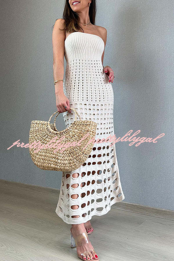 Stylish Rustic Patchwork Cutout Off Shoulder Maxi Dress for Women | Boho Chic Summer Beach Party & Vacation Outfit