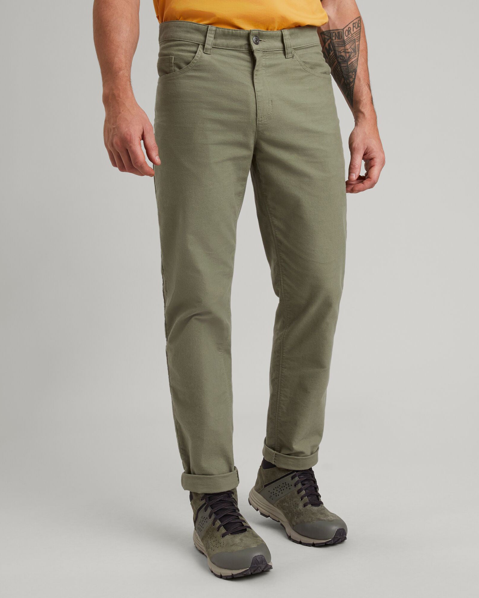 Men's Flight Moleskin Pants - Comfortable Travel & Outdoor Adventure Trousers for Hiking, Camping & Casual Wear - Beech Color