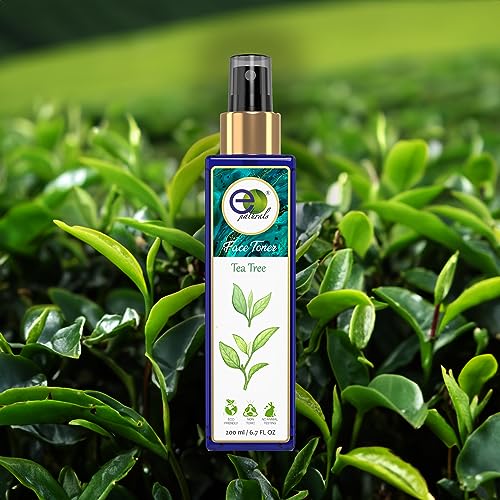 EO NATURALS Tea Tree Skin Clearing Facial Toner for All Skin Types - 200ml | Pure, Natural Face Toner for Acne, Oily & Sensitive Skin | Daily Skincare Routine & Post-Workout Refresh