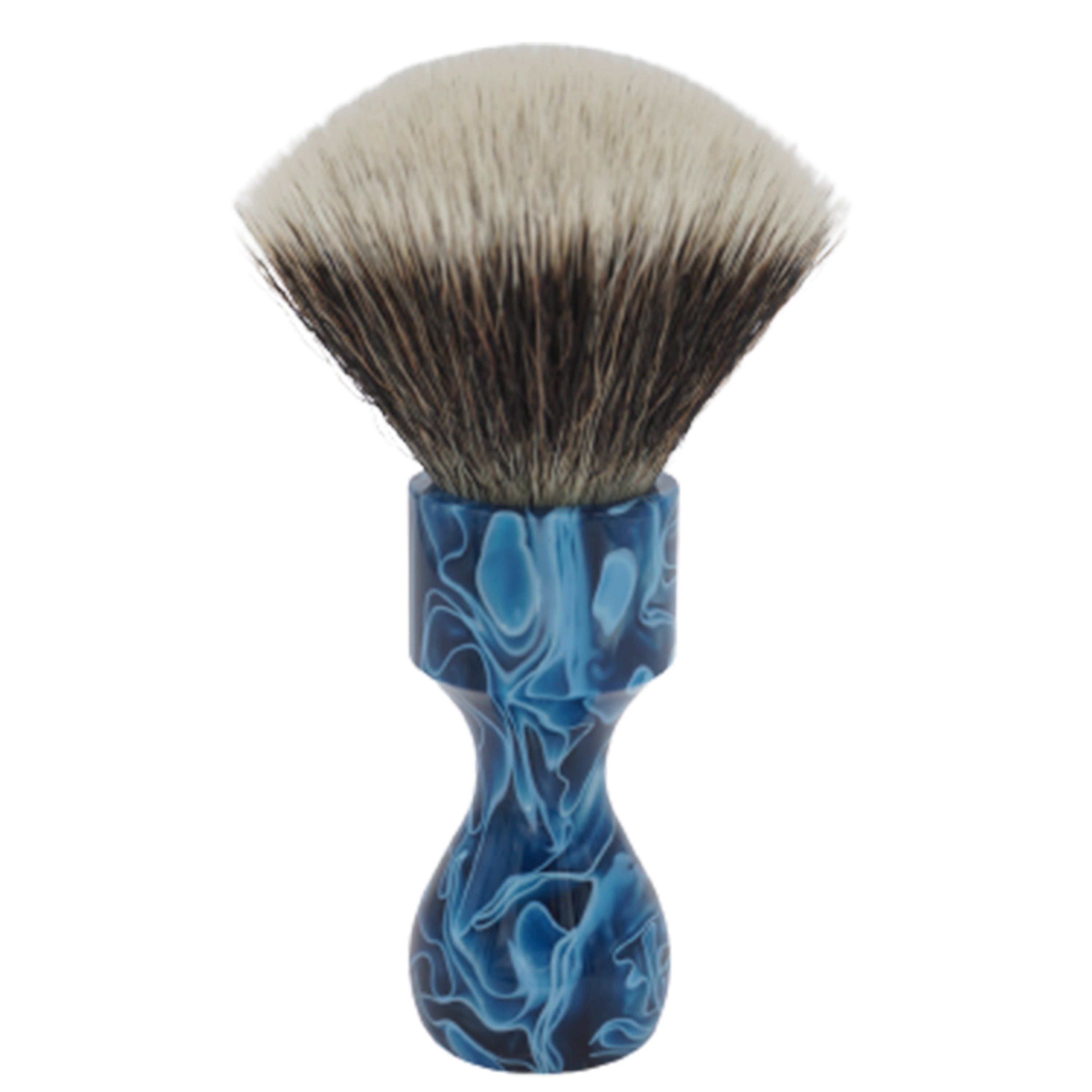 AP Shave Co. 24mm G5C Fan Synthetic Shaving Brush - Premium Blue Shaving Brush for Men - Perfect for Wet Shaving, Beard Grooming & Luxury Skincare Routine