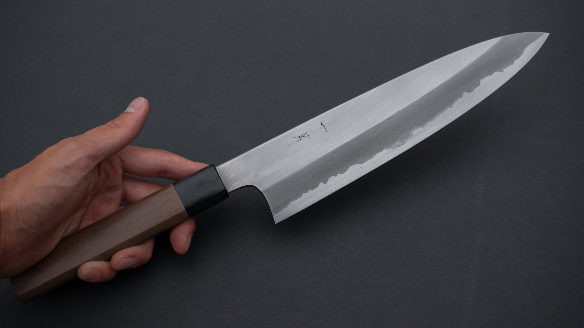 Hitohira Togashi Blue #1 Stainless Clad Migaki Gyuto 240mm Japanese Chef Knife with Walnut Handle - Perfect for Sushi, Meat Cutting & Professional Kitchen Use