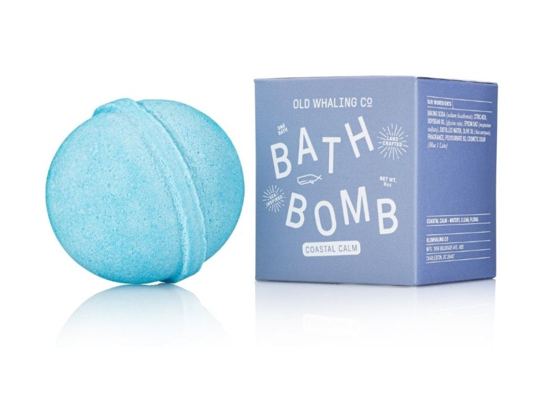 Old Whaling Coastal Calm Bath Bomb - Relaxing Lavender & Eucalyptus Scent for Stress Relief | Perfect for Spa Nights, Self-Care Routines & Gift Giving