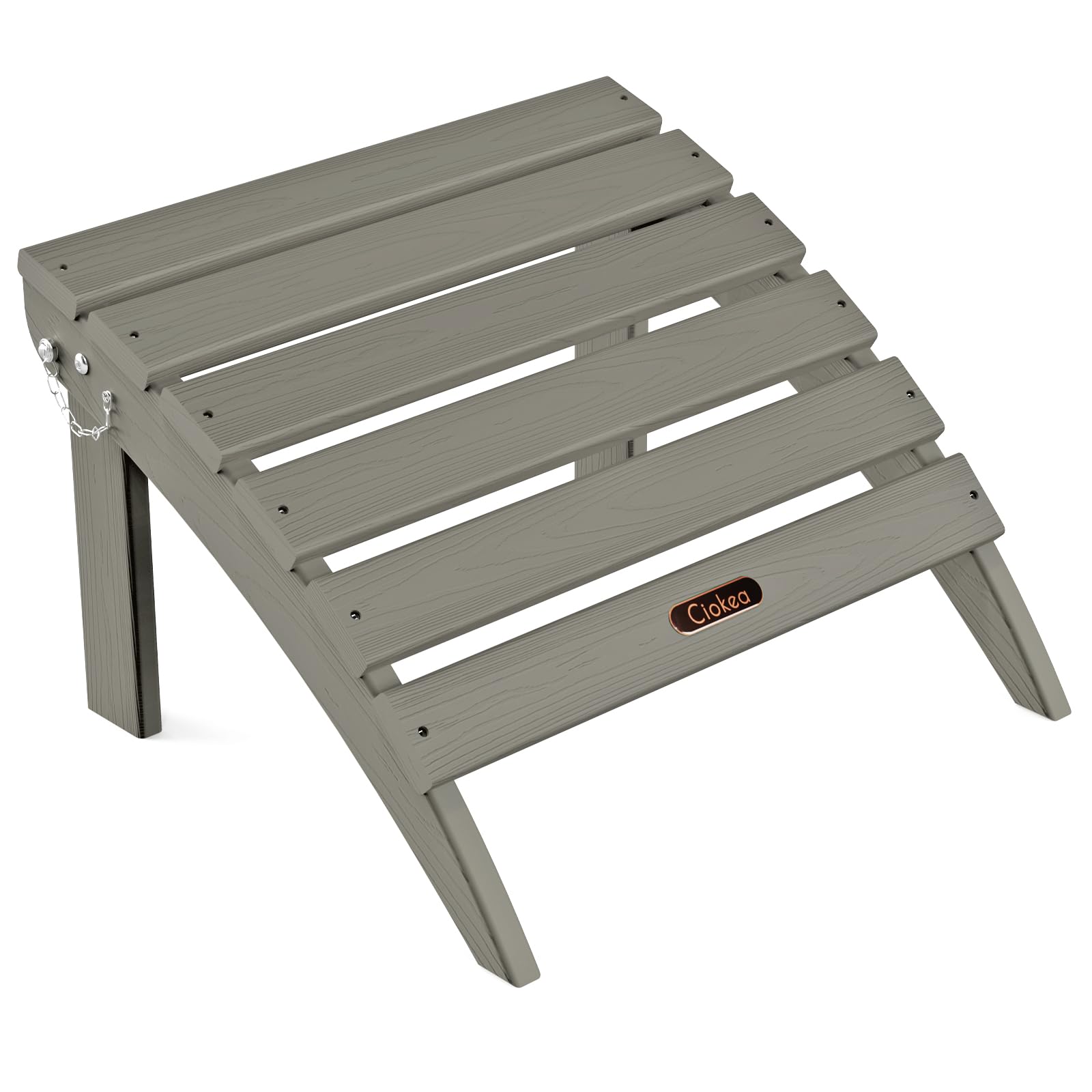 Ciokea Foldable Plastic Footstool - Lightweight & Durable for Deck, Backyard, Patio, Outdoor, Poolside, Porch, Lawn & Indoor Use - Perfect for Relaxing, Gardening, or Extra Seating - Grey