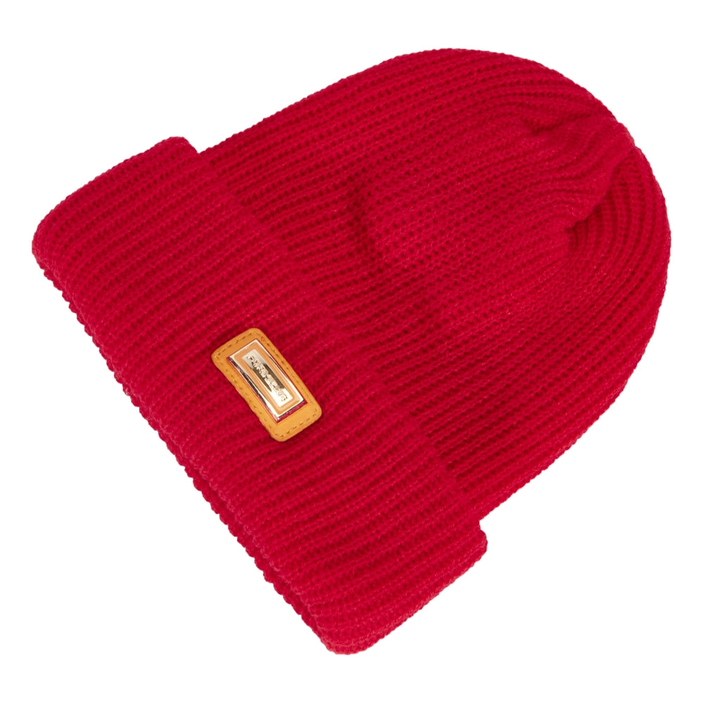 FORKICKS FK Classic Beanie Hat for Men & Women - Soft Winter Knit Cap in Red - Perfect for Skiing, Hiking & Cold Weather Activities