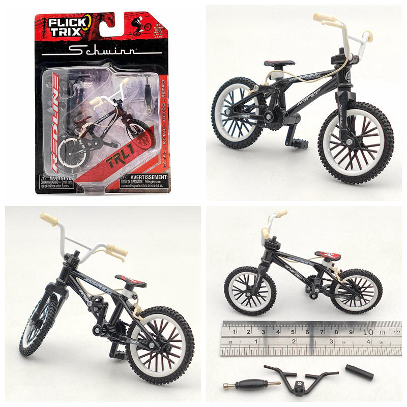 Premium FLICK TRIX Miniature BMX Finger Bike - Diecast Metal DeathTrap Bicycle Toy for Kids & Adults - Perfect for Office Desk, Stress Relief & Collectible Gift