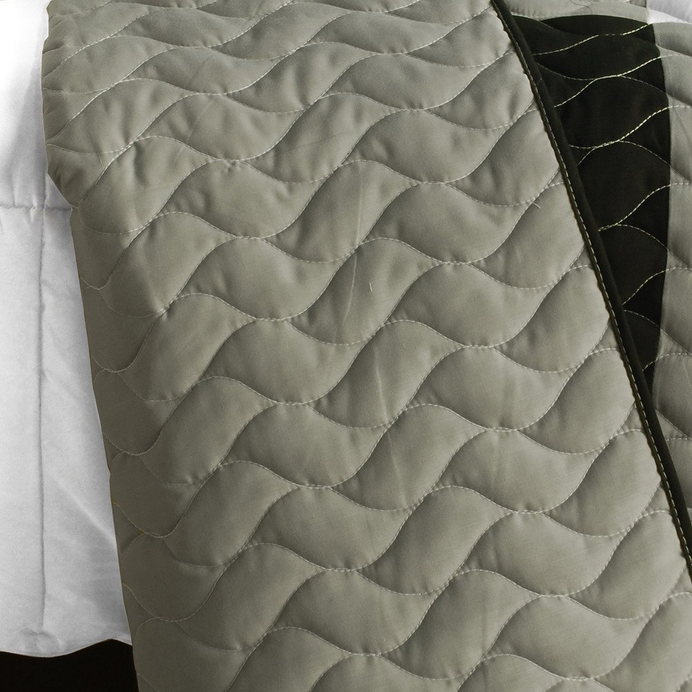 Vermicelli-Quilted Patchwork Plaid Quilt Set Full/Queen Size - Soft & Cozy Bedding for Winter - Perfect for Master Bedroom, Guest Room, or Cabin Retreat