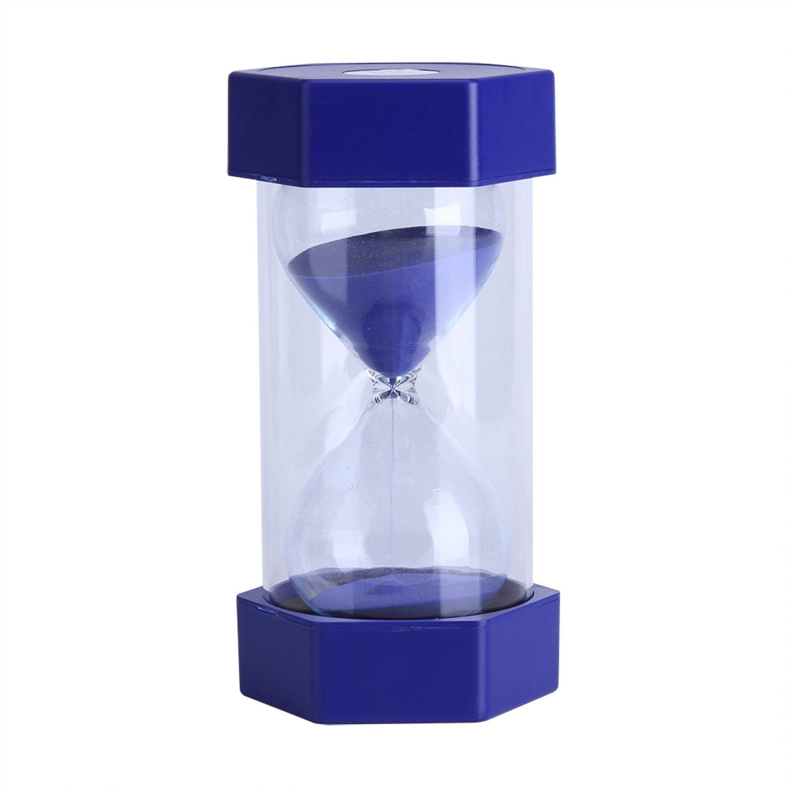 Colorful Sand Glass Hourglass Timer - 3/10/20/30/60 Minutes Decorative Clock for Home, Office, Meditation & Classroom (Blue/Red/Green/Yellow/Orange) | Perfect for Yoga, Study Focus, Kitchen Cooking & Gift Giving (60 Minute Blue)