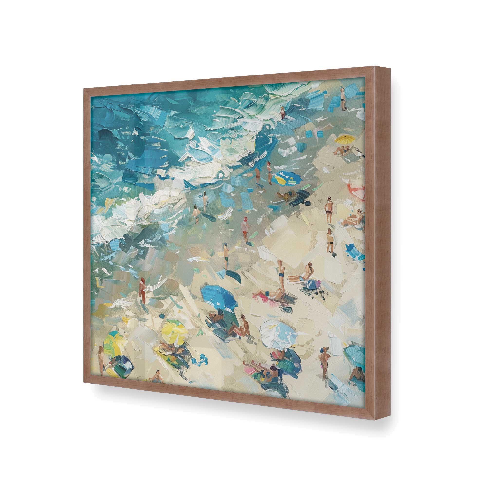 Coastal Harmony Square Print Wall Art - Beach Themed Decor for Living Room, Bedroom & Office - Perfect for Coastal, Nautical & Boho Home Decor Styles
