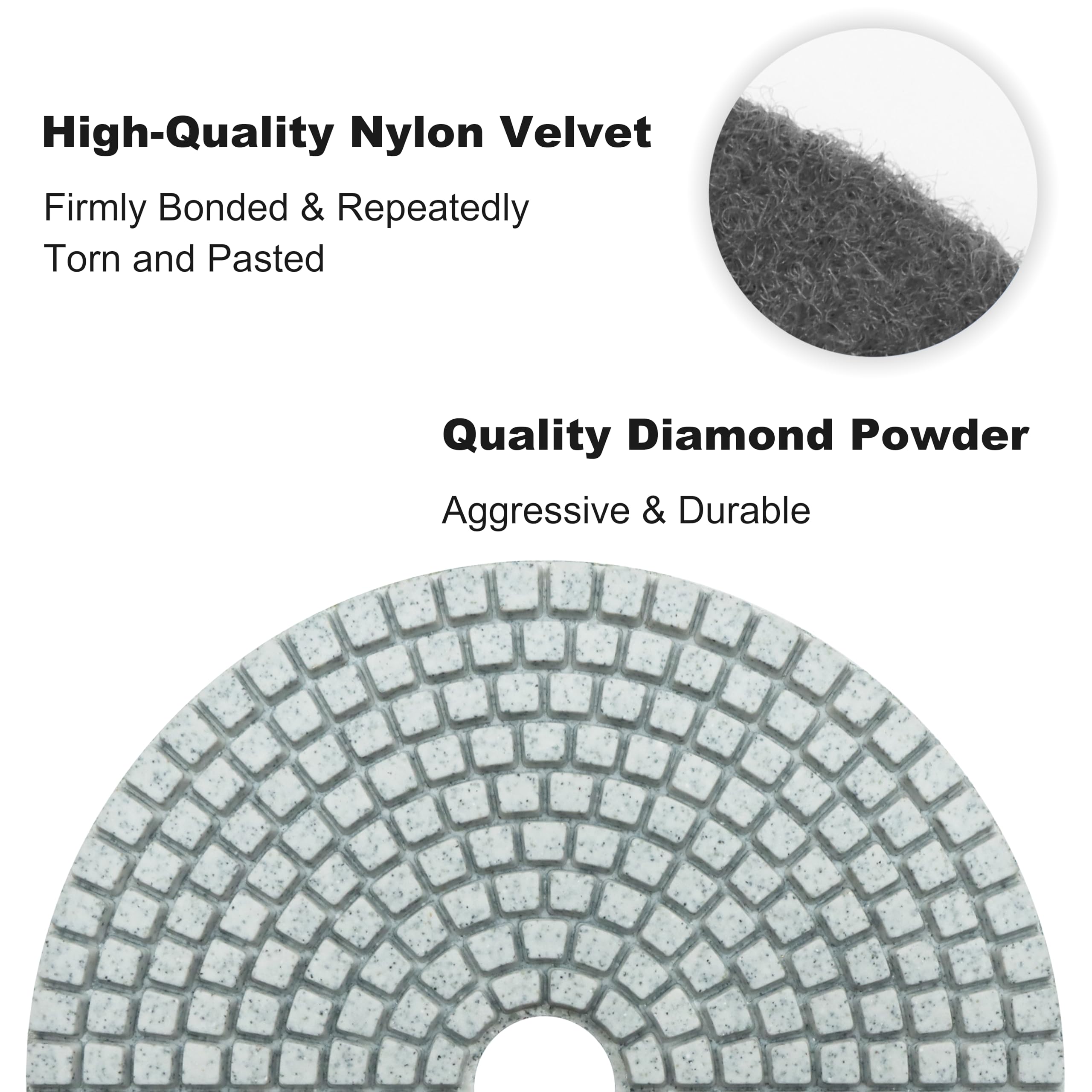 11 PCS 5 Inch Diamond Polishing Pads Kit Wet/Dry 50-10000 Grit for Concrete, Stone, Granite, Tile, Marble, Countertop - Professional Drill Grinder Polisher Accessories for DIY Home Renovation & Stone Restoration Projects