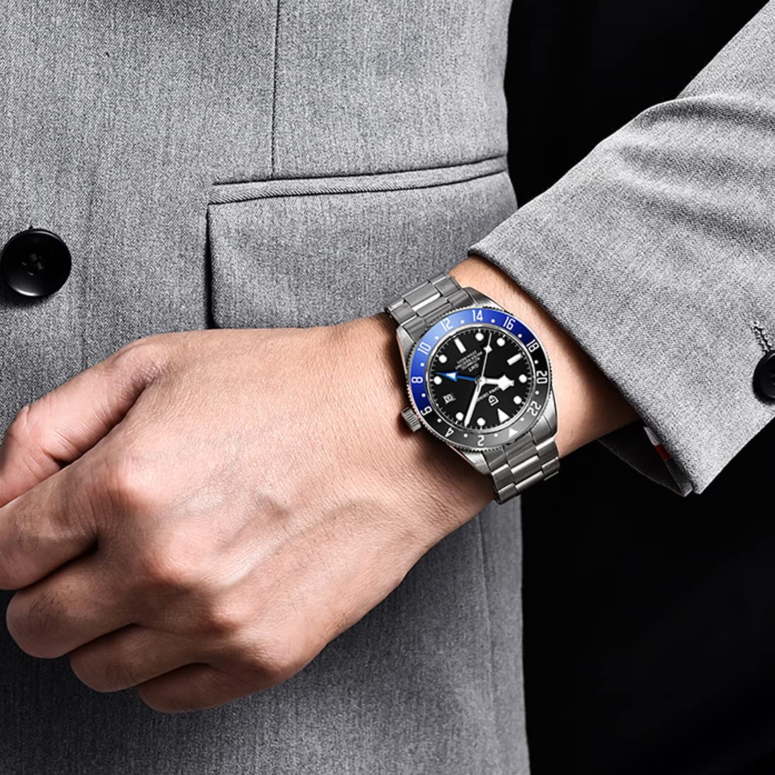 Pagani Design 2022 Men's Automatic Watch - Sapphire Crystal, NH35 Movement, 100M Waterproof, Stainless Steel Bracelet - Luxury Business & Casual Timepiece for Men | Perfect for Office, Formal Events & Everyday Wear