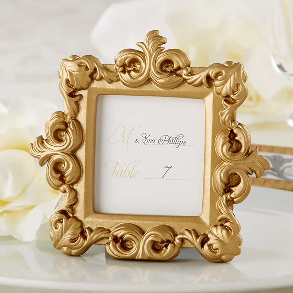 Kate Aspen 12PCS Royale Baroque Place Card Holders & Photo Frames - Elegant Wedding, Bridal Shower, Anniversary Party Decorations with Included Place Cards - Perfect for Table Settings, Photo Displays & Special Event Decor