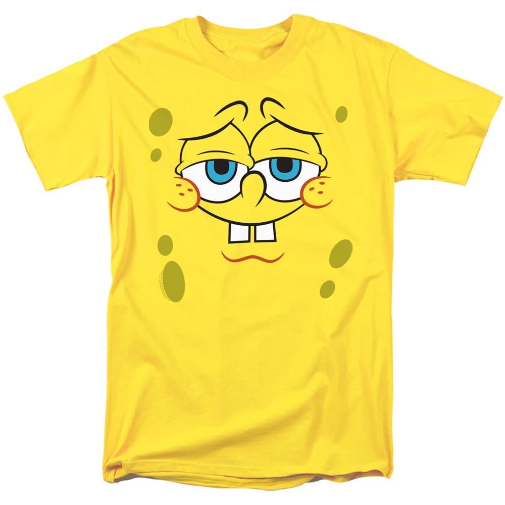 Popfunk Classic Spongebob Goofy Smile Unisex T-Shirt for Adults | Cartoon Graphic Tee | Casual Wear & Gift for Fans