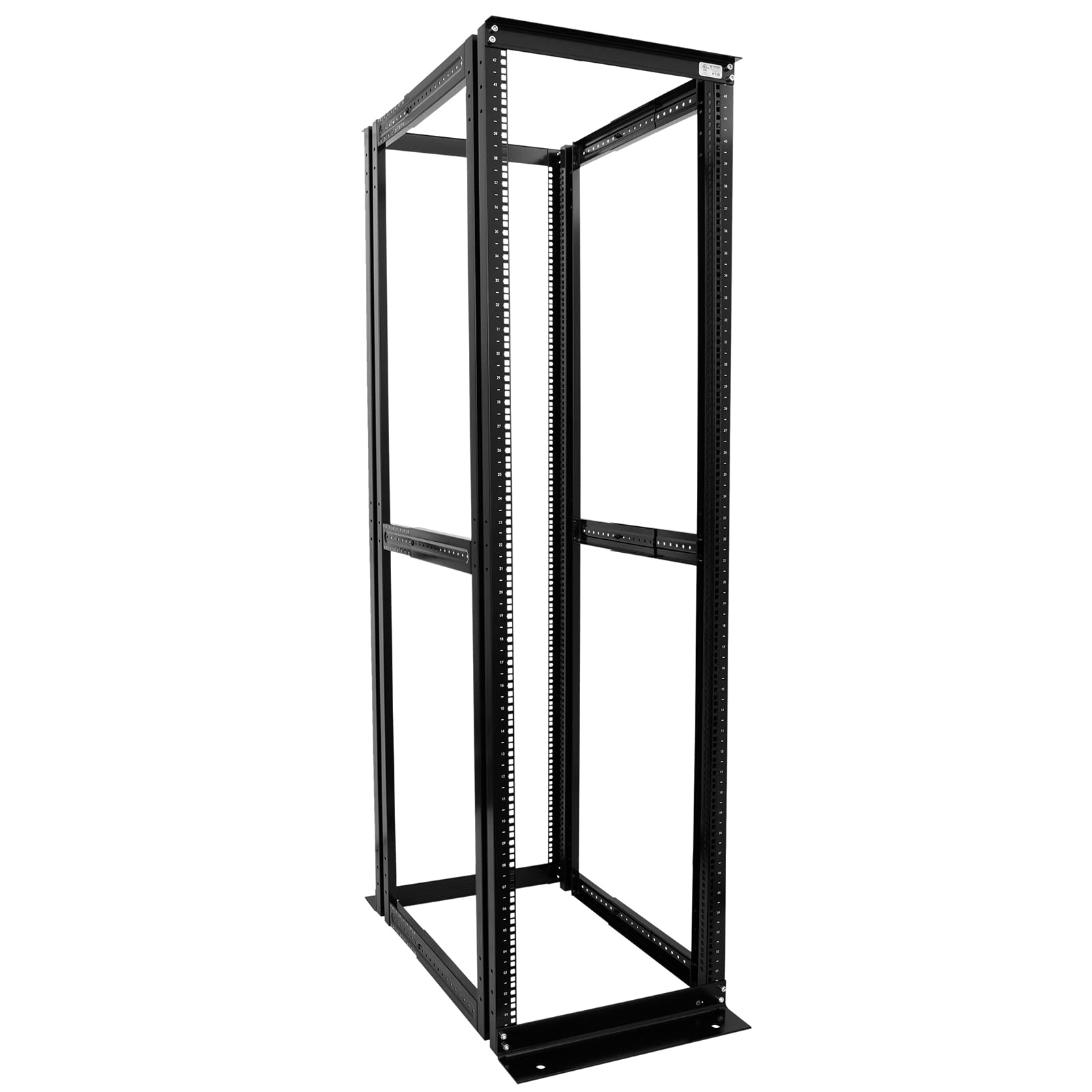 42U 19-Inch Adjustable Depth Aluminum Server Rack - 4 Post Open Frame Rack Enclosure (82 Inch Height) for Data Centers, Home & Office Server Rooms - Perfect for Network Equipment, AV Systems & IT Infrastructure