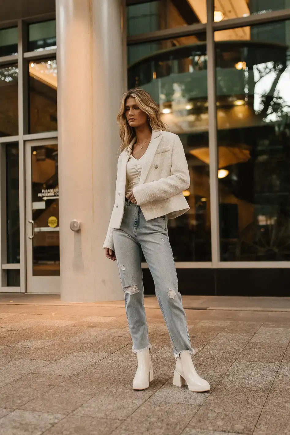Elegant White Isabella Blazer for Women | Final Sale | Perfect for Office Wear, Business Meetings & Formal Events
