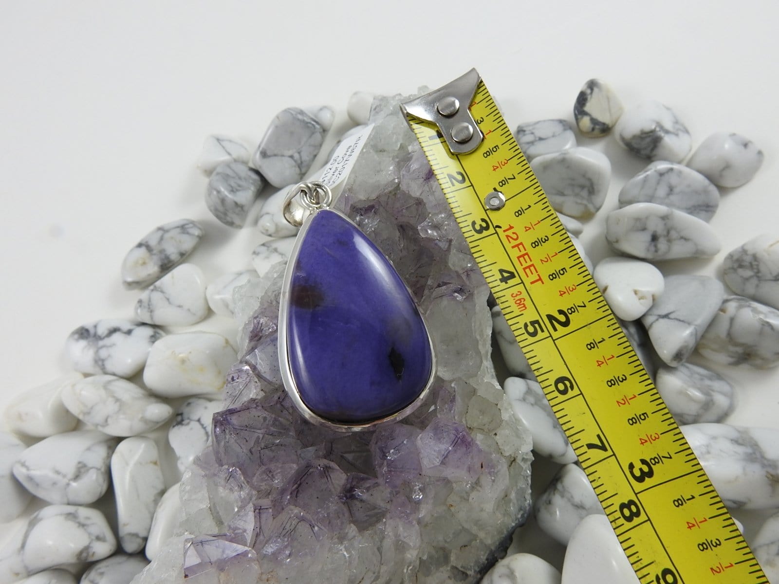 Charoite Sterling Silver Pendant Necklace - Natural Purple Gemstone Jewelry for Women | Perfect for Gifts, Special Occasions & Everyday Wear