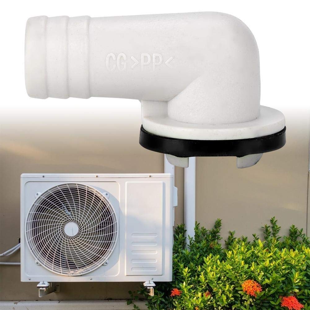 Hazmemejor Right-Angle Air Conditioner Drain Outlet Connector - AC Drain Pipe Adapter for Efficient Water Removal - Perfect for HVAC Maintenance & Home Cooling Systems