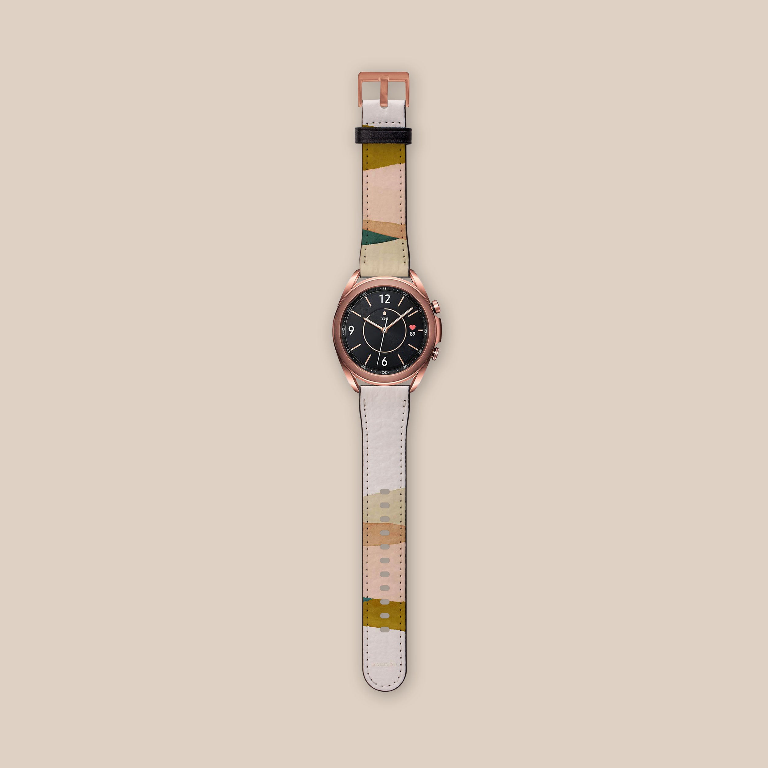 Beige Canvas Galaxy Watch Band - Durable & Comfortable Strap for Samsung Galaxy Watch - Perfect for Workouts, Running & Everyday Wear