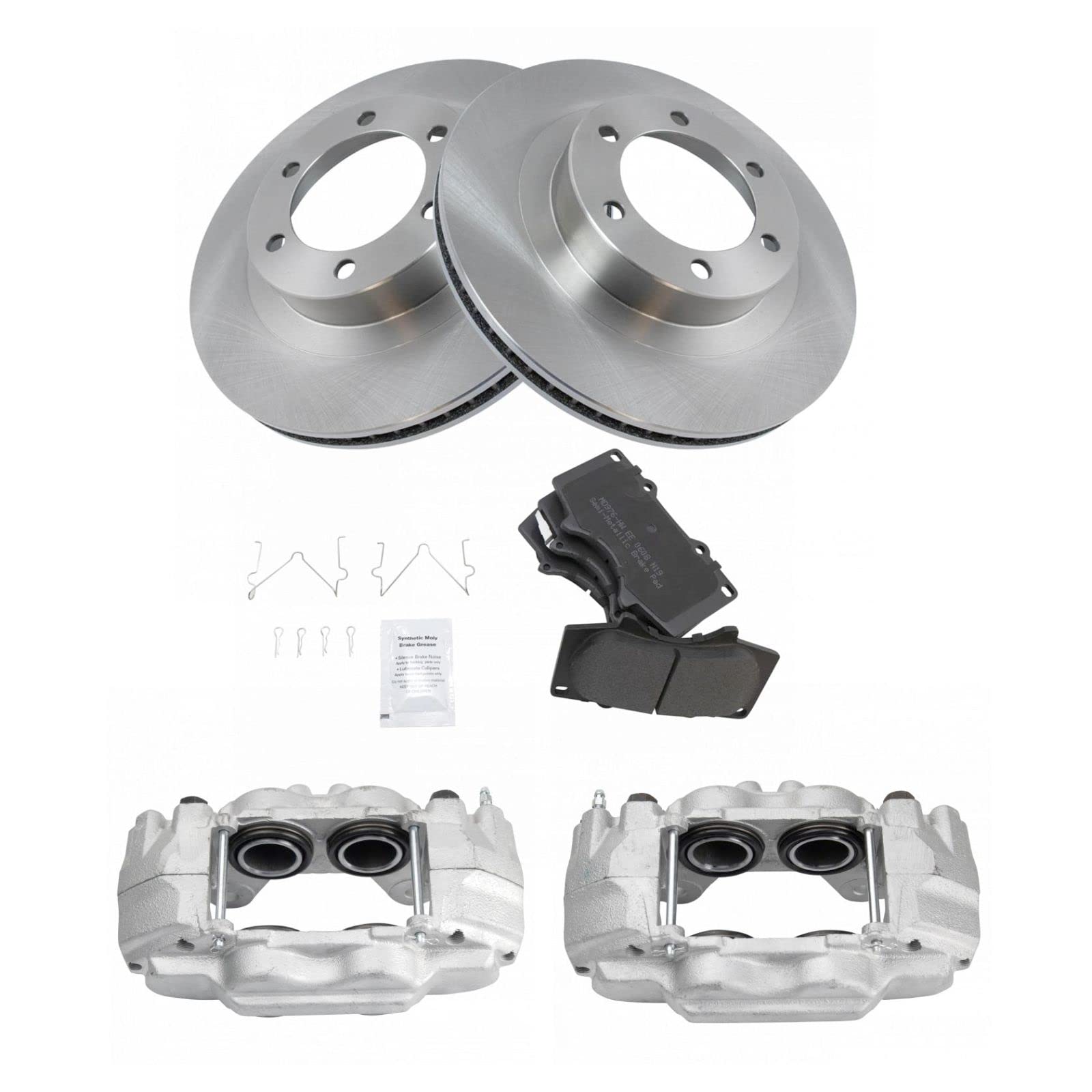 High-Performance Front Brake Pad & Rotor Kit - Semi-Metallic Vented Disc Brakes Compatible with 2003-2009 Lexus GX470 & Toyota 4Runner - Perfect for Off-Roading, Towing & Daily Driving