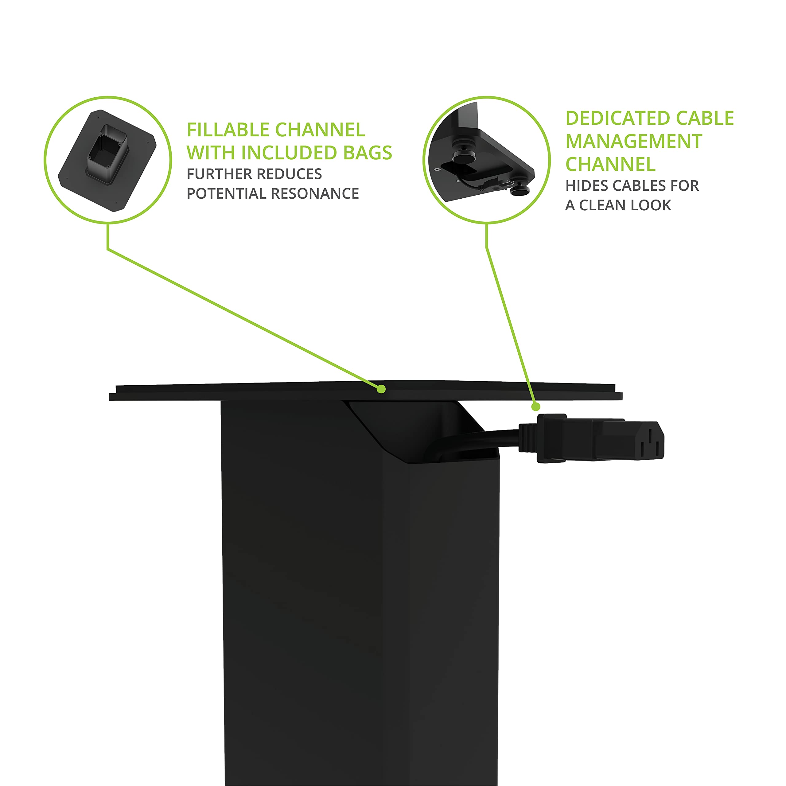 Kanto SX22 Universal Adjustable Speaker Stands for Bookshelf Speakers - 22