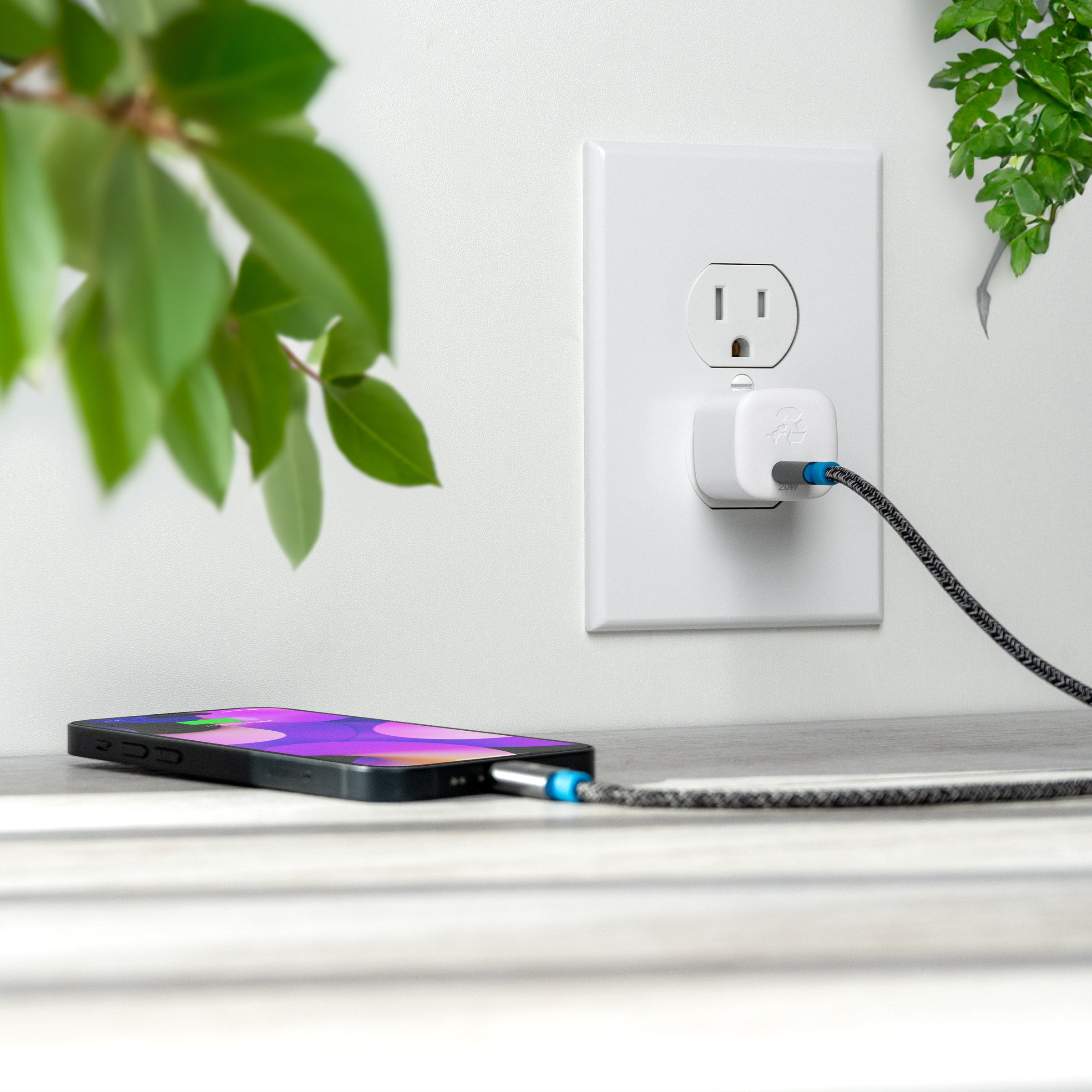 WALLY SubNano 20W Fast Wall Charger USB-C PD Power Adapter for iPhone 15/14/13/12, Samsung Galaxy, iPad - Compact & Portable Charging for Home, Office, Travel