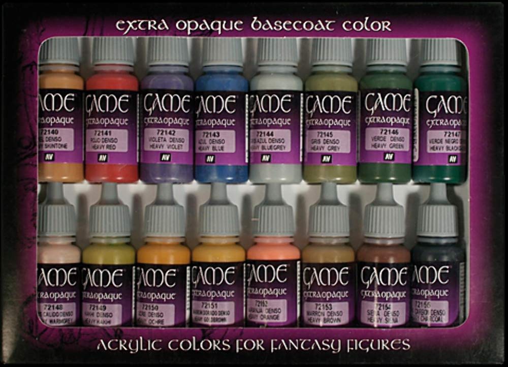 Vallejo Extra Opaque Paint Set - 8 High Coverage Acrylic Colors for Miniature & Model Painting (Grey) - Perfect for Warhammer, D&D, and Scale Models