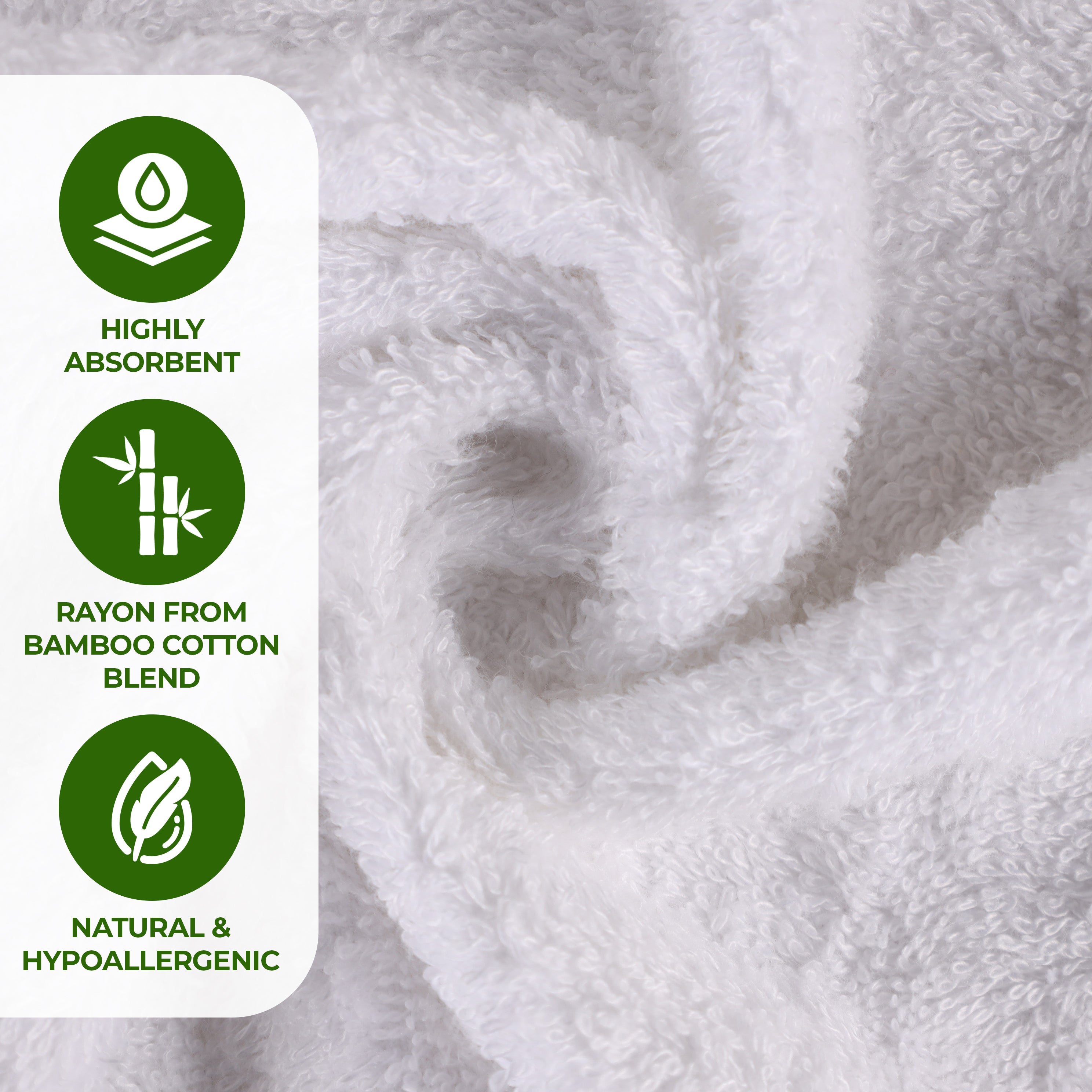 Eco-Friendly Bamboo Rayon Bath Towel Set of 2 - Ultra Soft & Absorbent Bath Sheets for Spa, Gym & Luxury Bathroom Experience