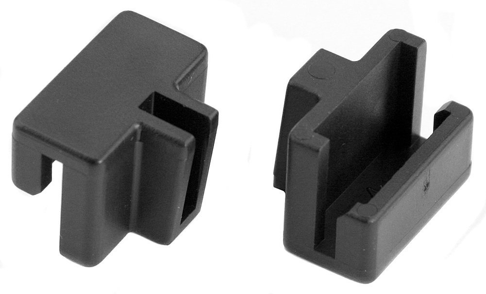 Black Plastic Rail Clips 8-Pack - Heavy Duty Storage Hardware for Shelving & Organization | Perfect for Garage, Workshop & Warehouse Storage Solutions