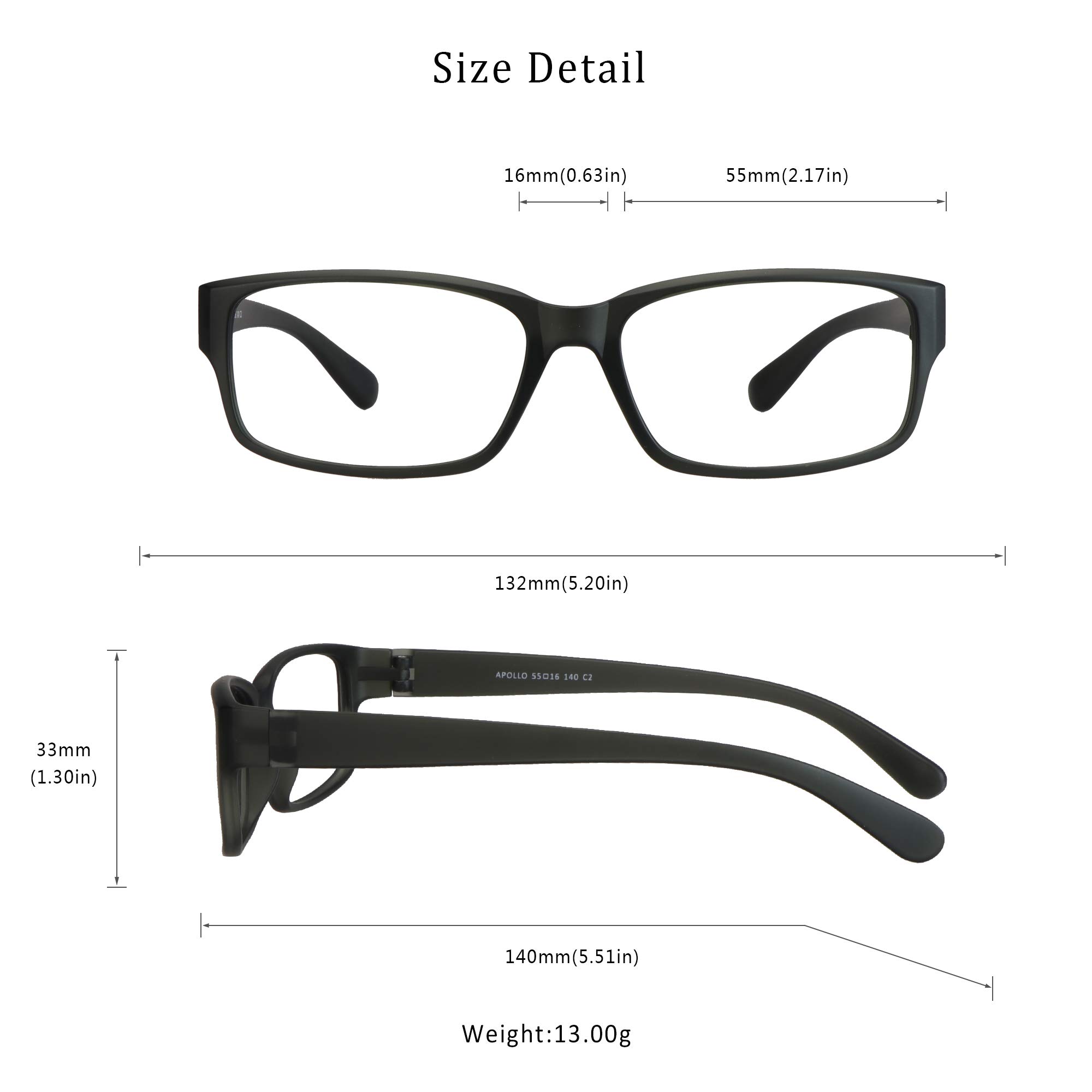 Premium Blue Light Blocking Glasses for Computer & Gaming - Anti Eyestrain Reading Glasses with UV Protection - Ideal for Office Work, Online Classes & Late-Night Screen Use