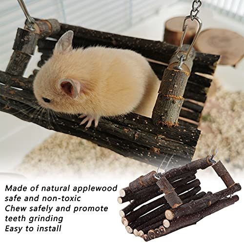 Natural Hanging Bed Tunnel Toy for Hamsters - Soft Swing Hammock for Small Animals to Play, Sleep & Exercise | Perfect for Cage Accessories & Pet Enrichment Activities