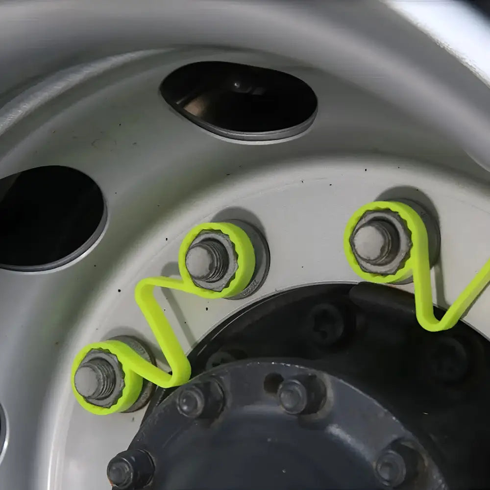Checklink 33mm Yellow Wheel Nut Indicator/Retainer - 50 Pack | Lug Nut Locks for Truck & Trailer Tires | Prevent Loose Wheel Nuts While Driving