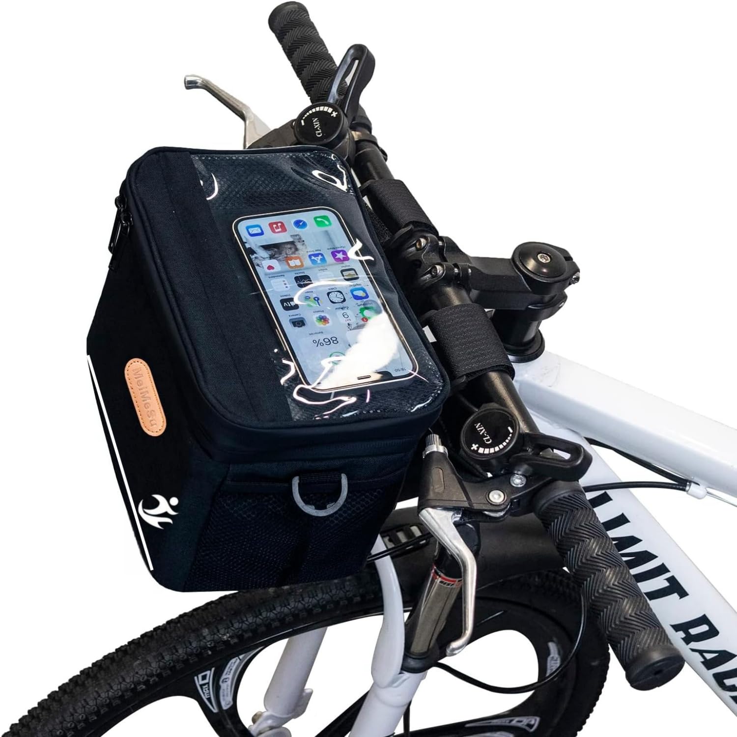 Waterproof Bike Handlebar Bag with Touchscreen Phone Holder & Insulated Cooler Lunch Bag - Cycling Commute, Outdoor Picnic, Grocery Shopping Accessories