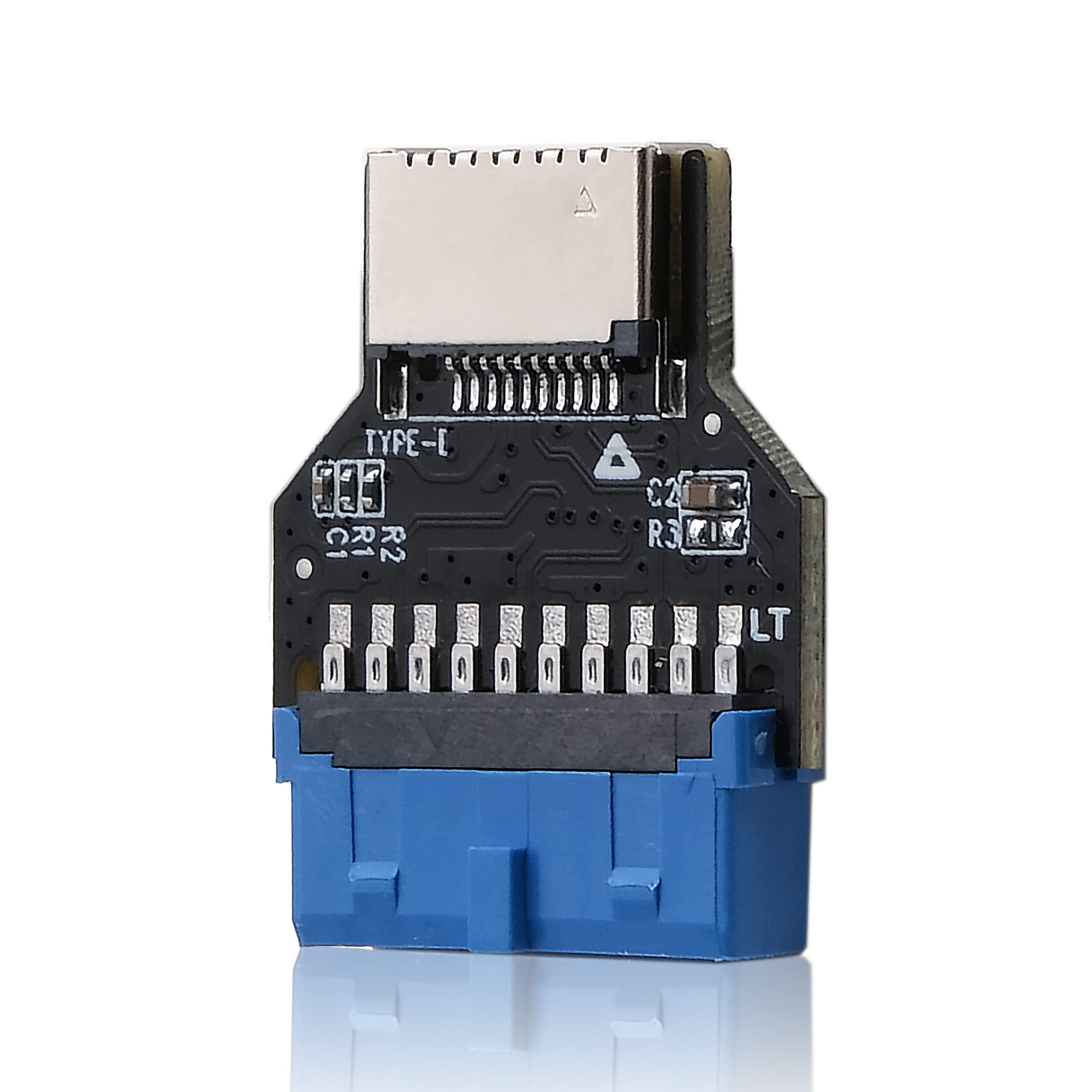 EZDIY-FAB USB 3.1 Gen2 to Type-C Adapter - Front Panel USB Port Extender for PC