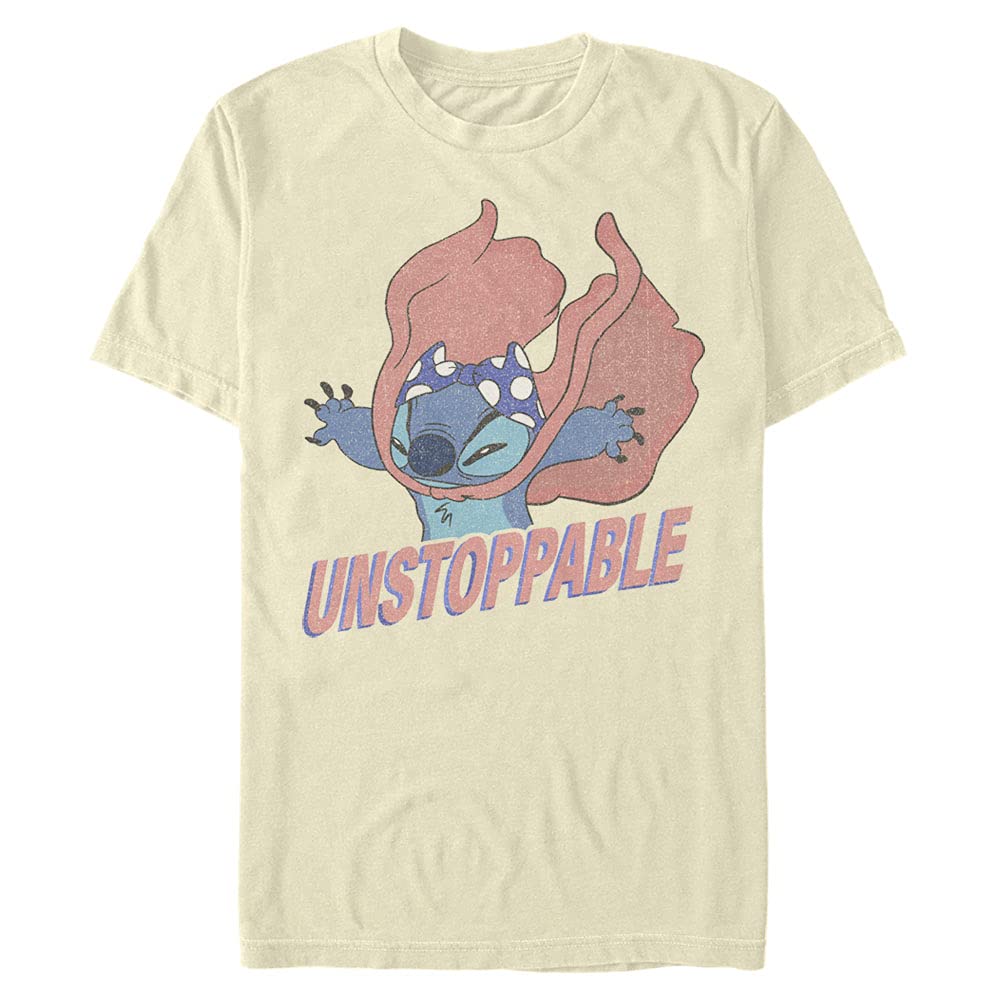 Disney Men's Lilo & Stitch Graphic T-Shirt - Unstoppable Design, Soft Cotton Tee for Casual Wear, Gifts & Disney Fans