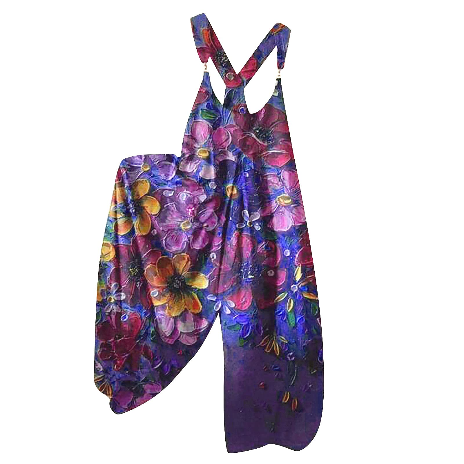 2022 Winter Skull Print Women's Overalls - Warm Cotton Baggy Wide Leg Pants, Loose Fit Romper Jumpsuit with Bib - Perfect for Casual Outings, Streetwear Fashion & Winter Layering