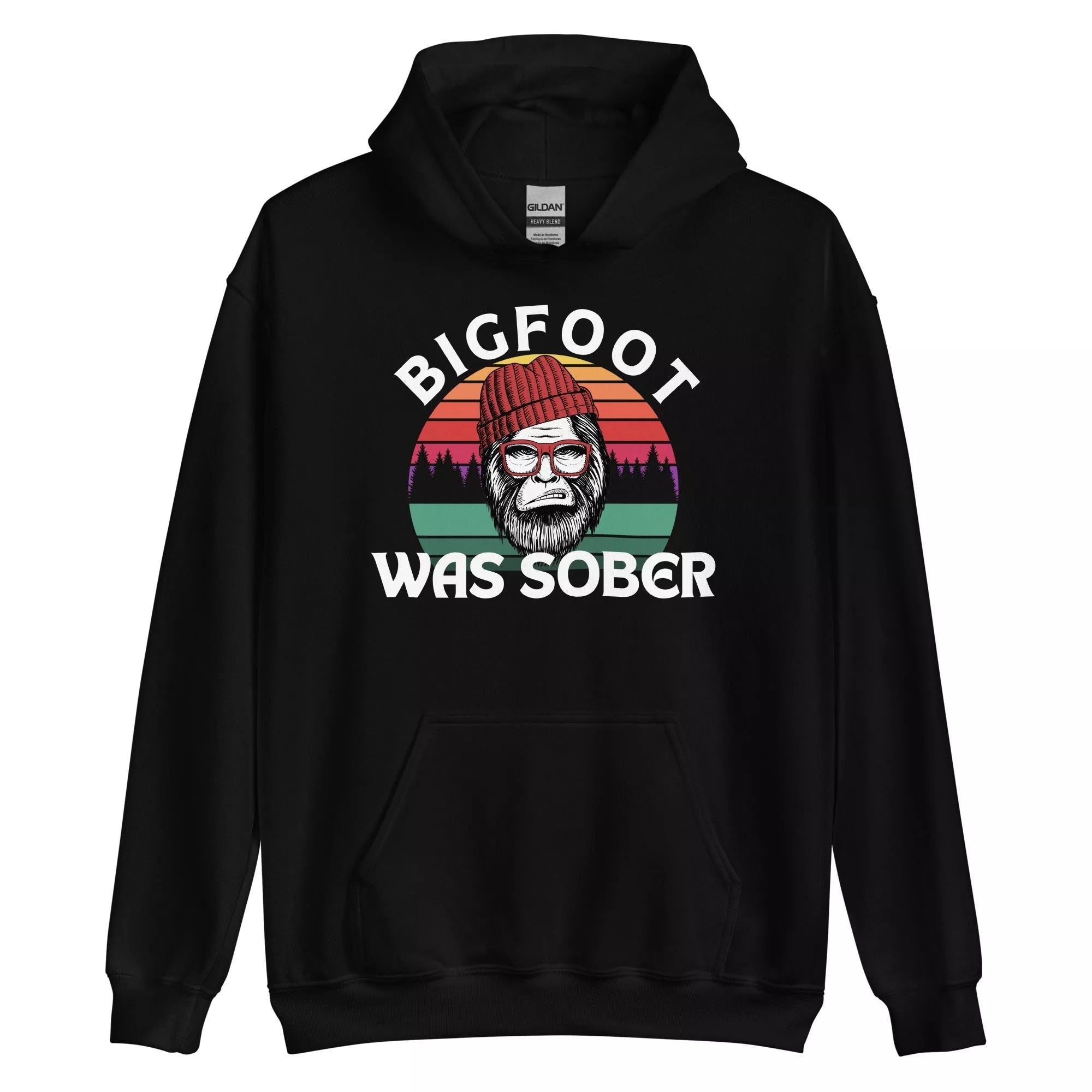 Bigfoot Was Sober! Funny Cryptid Unisex Hoodie - Cozy Pullover Sweatshirt for Men & Women - Perfect for Camping, Hiking & Outdoor Adventures