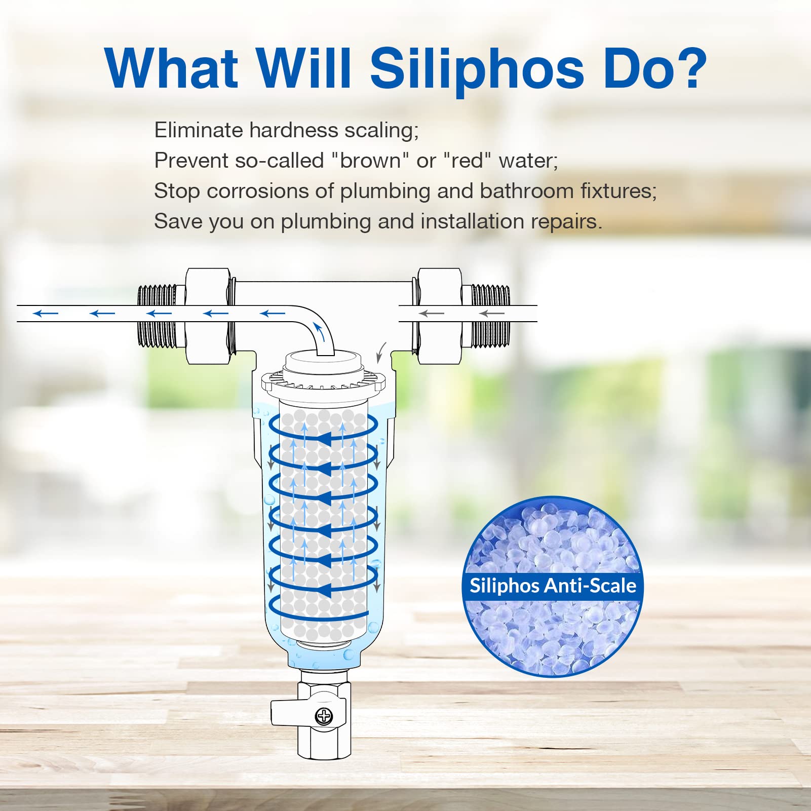 SimPure DC5S 40 Micron Spin Down Sediment Water Filter Replacement Cartridge - Whole House Water Filtration System, Well Water Treatment, Pre-Filter for RO Systems