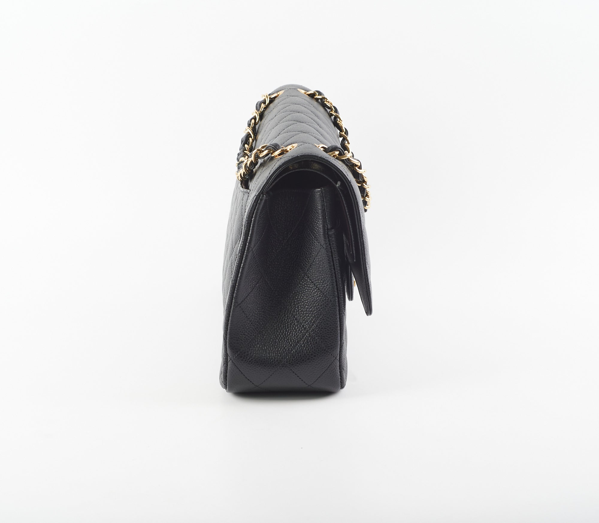 Chanel Quilted Caviar Leather Double Flap Jumbo Bag in Black | Luxury Designer Handbag for Women | Perfect for Evening Events, Work & Special Occasions