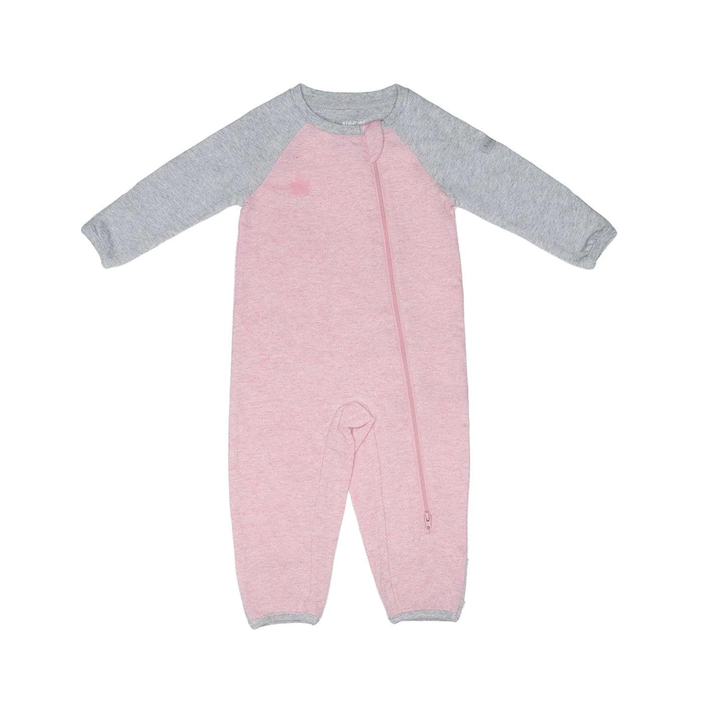 Organic Cotton Raglan Playsuit for Babies & Toddlers - Soft & Comfortable Dogwood Pink Jumpsuit for Playtime, Outings & Everyday Wear