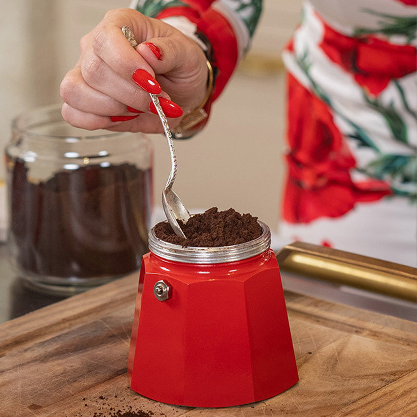 Dolce & Gabbana Casa Bialetti Stovetop Espresso Coffee Maker - 3 Cup Italian Moka Pot for Home & Office Use, Perfect for Espresso Lovers & Coffee Enthusiasts